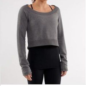 lululemon grey cropped sweatshirt